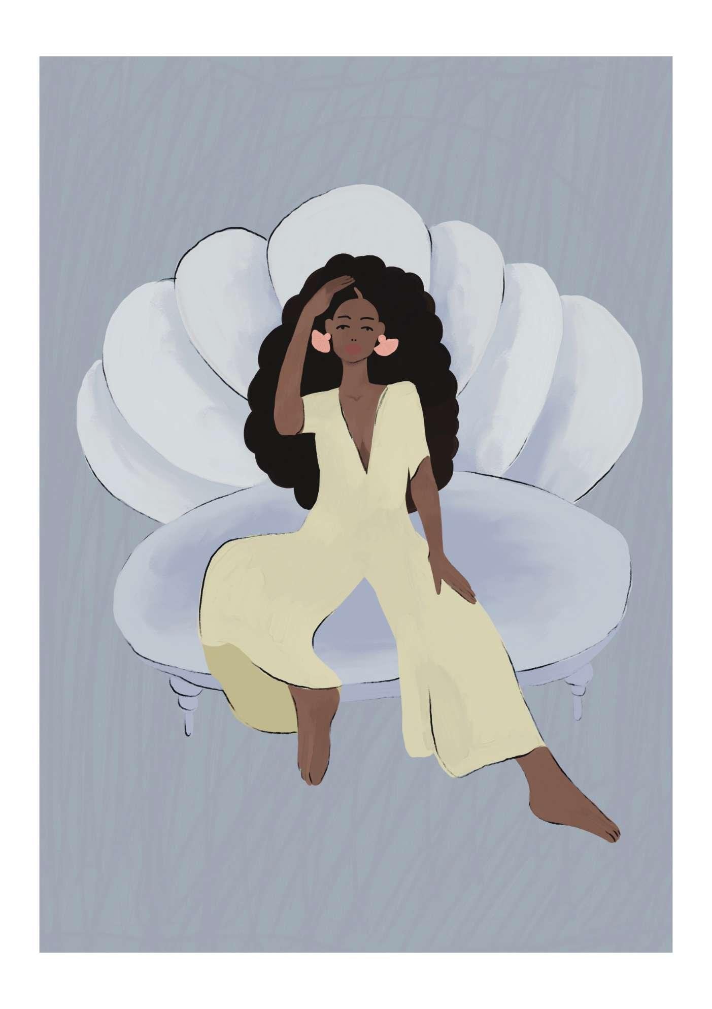 Female Fashion Art Print-Skudaboo