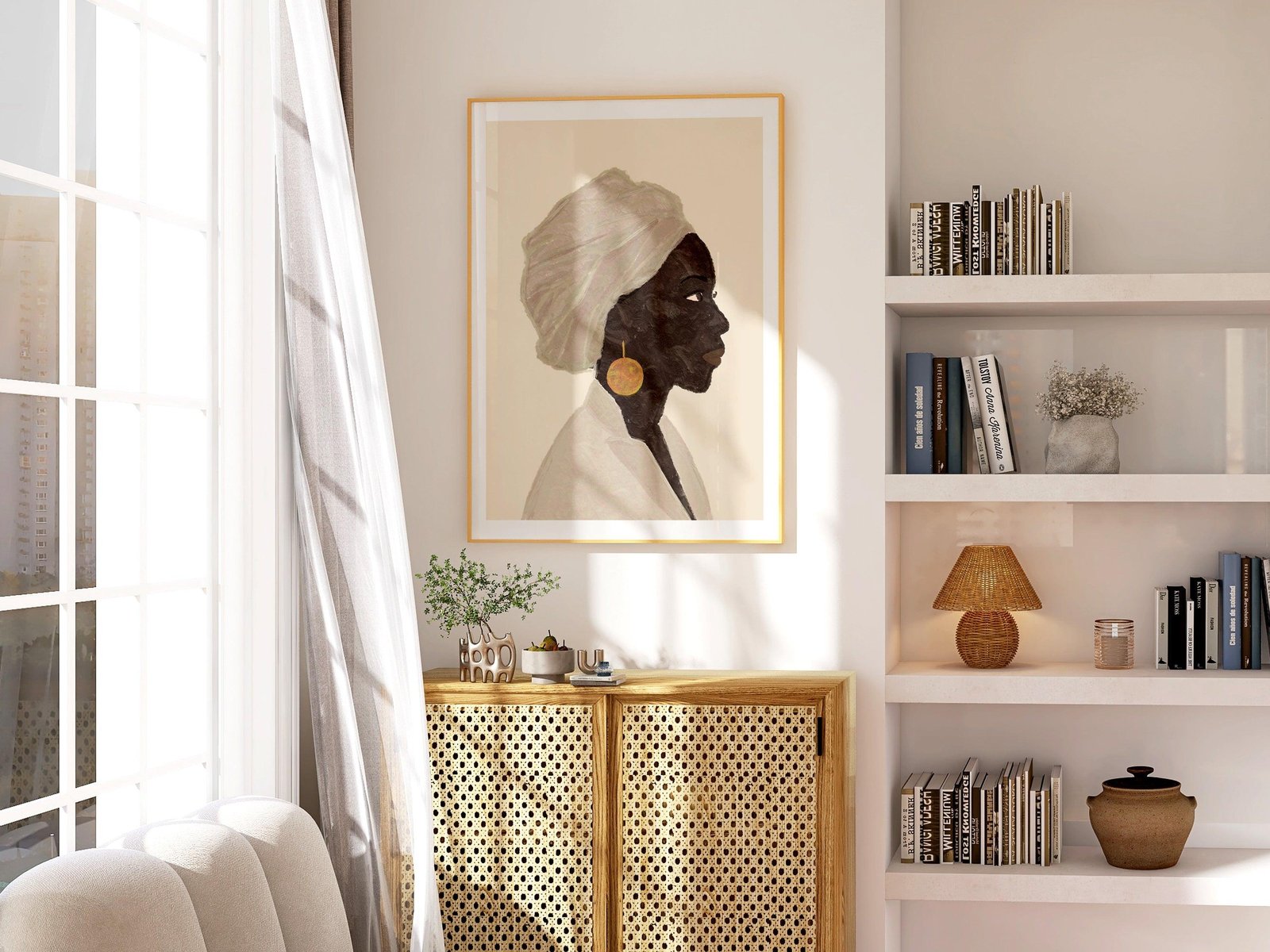 Female Portrait Art Print-Skudaboo