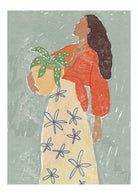Floral Female Art Print-Skudaboo