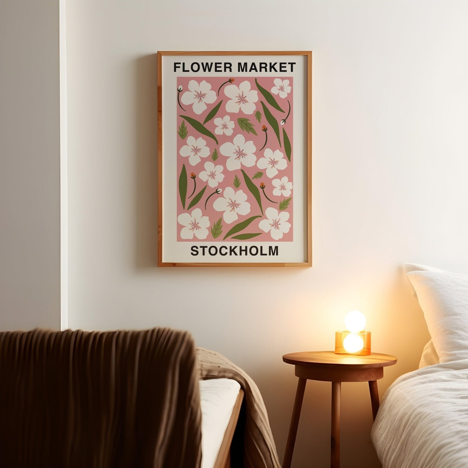 Flower Market Stockholm Art Print-Skudaboo