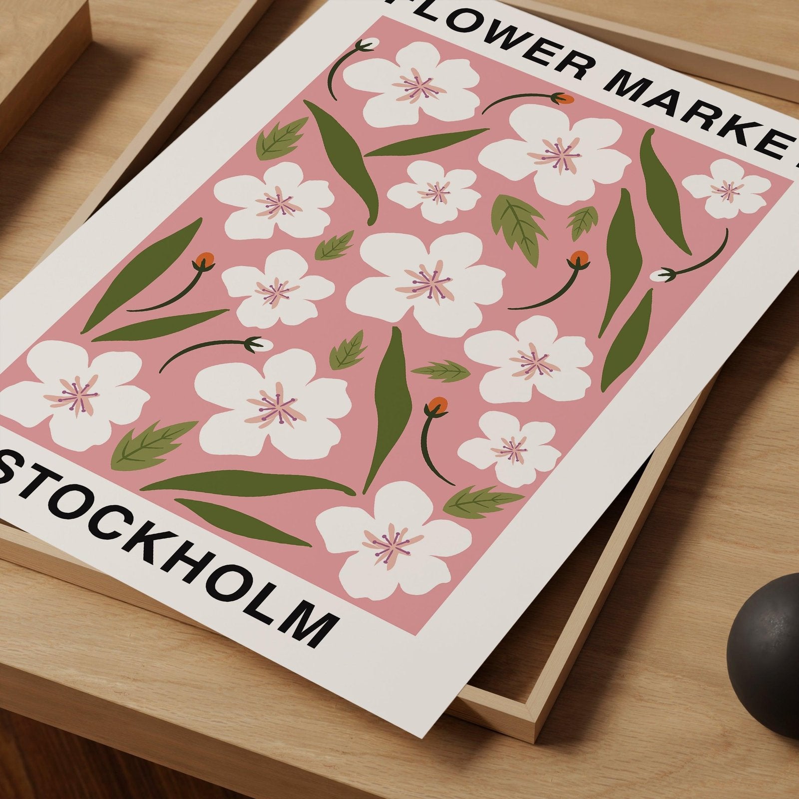Flower Market Stockholm Art Print-Skudaboo