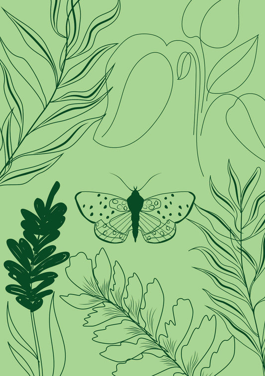 Green Botanical Modern Art Print
