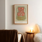 Green & Red Vase Spring Floral Art Print-Skudaboo