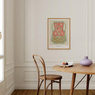 Green & Red Vase Spring Floral Art Print-Skudaboo