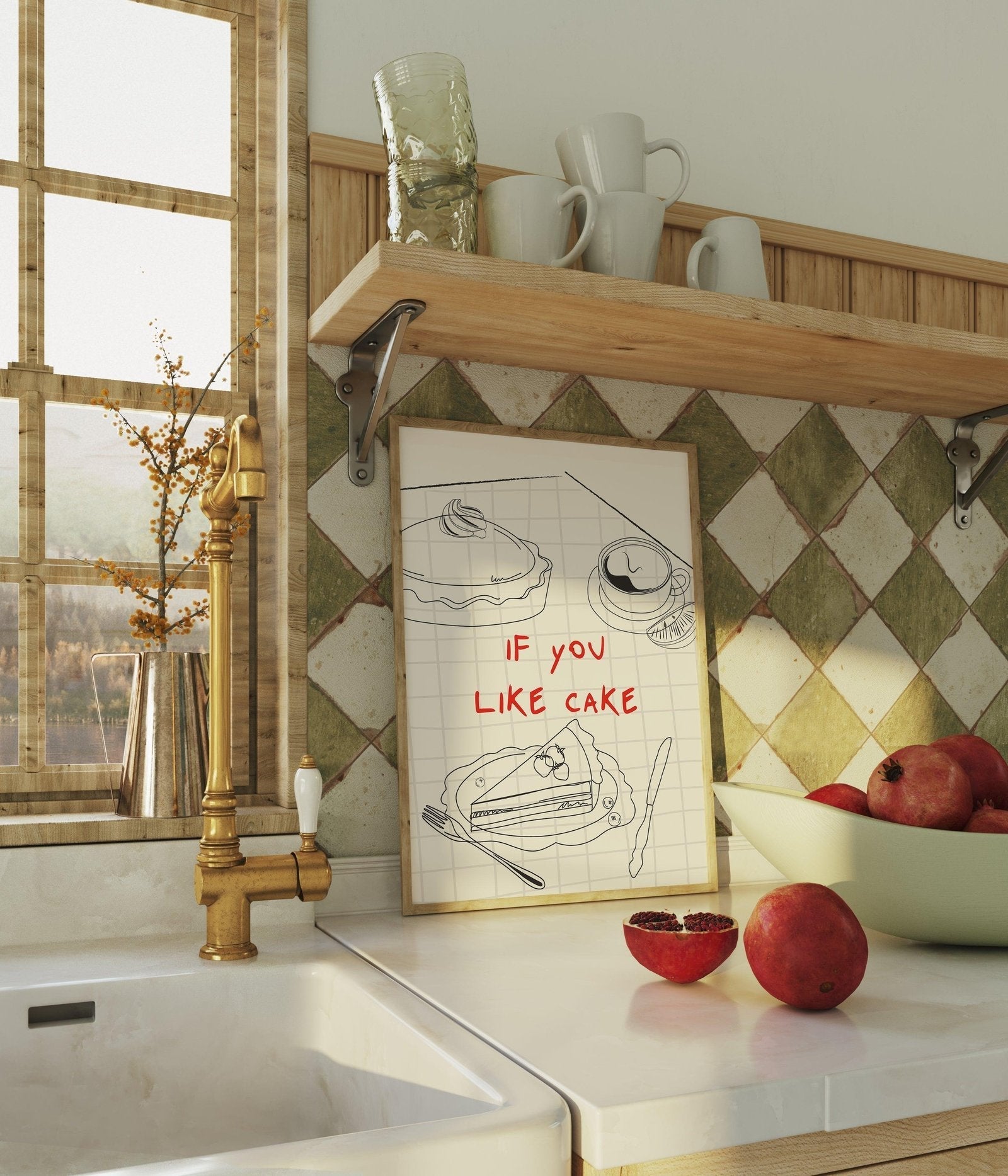 If You Like Cake Modern Art Print-Skudaboo