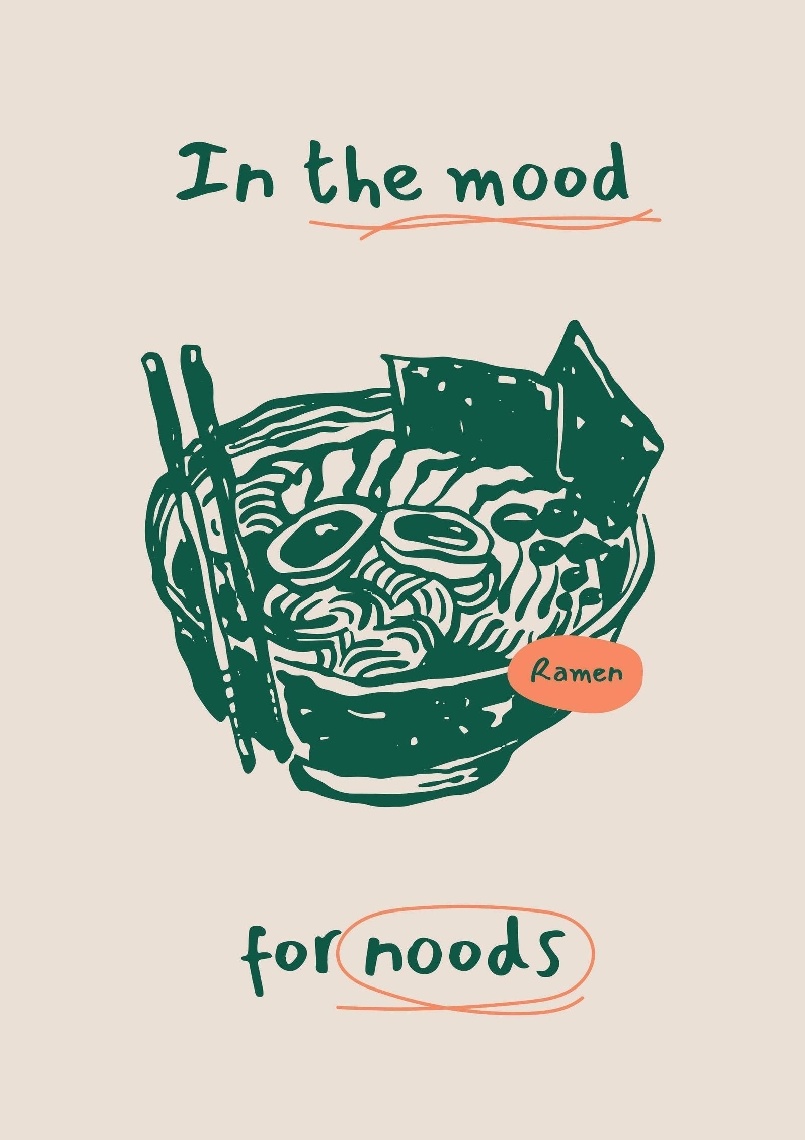 In the Mood for Noods Art Print-Skudaboo