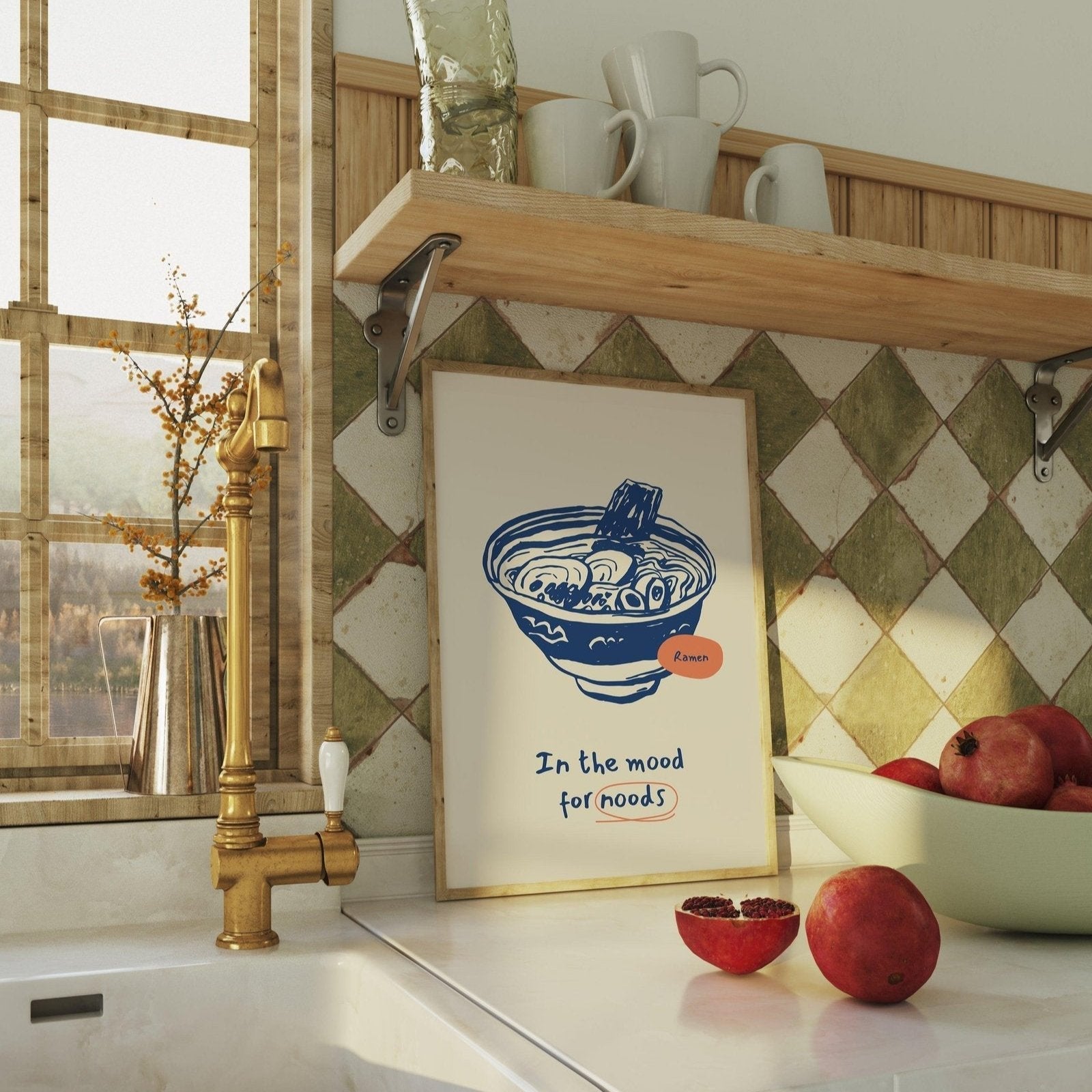 In the Mood For Noods Food Art Print-Skudaboo