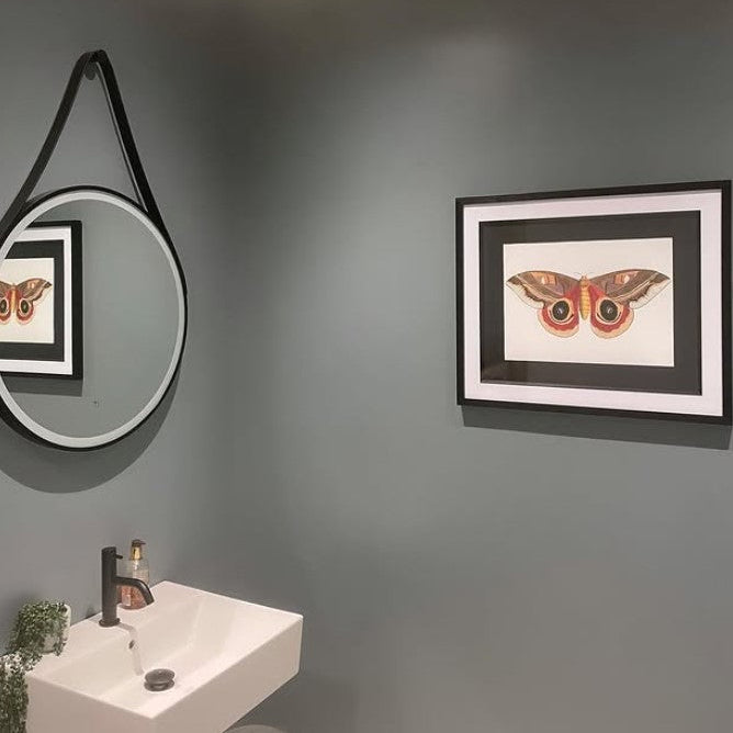 Vintage Moth Illustration Wall Art Print-Skudaboo