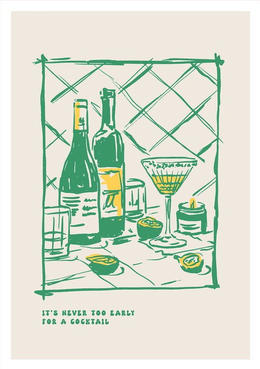 It's Never Too Early for a Cocktail Art Print