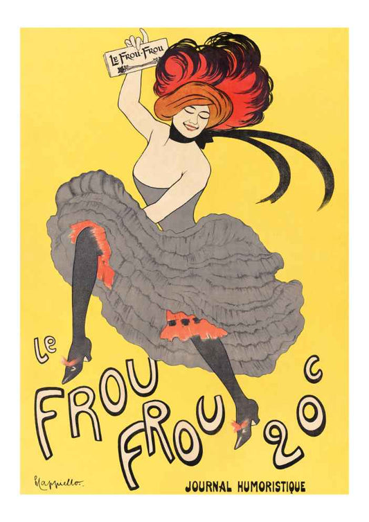 Le Frou Frou Dancer French Vintage Art Print