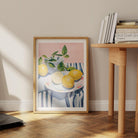 Lemons on Plate Art Print-Skudaboo