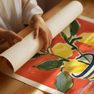 Lemons on Red Art Print-Skudaboo