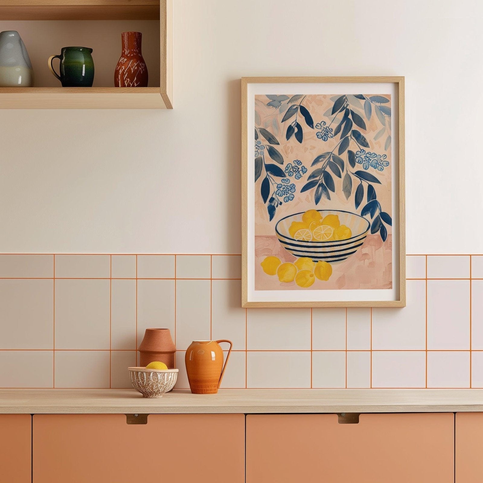 Lemons & Vines Art Print-Skudaboo