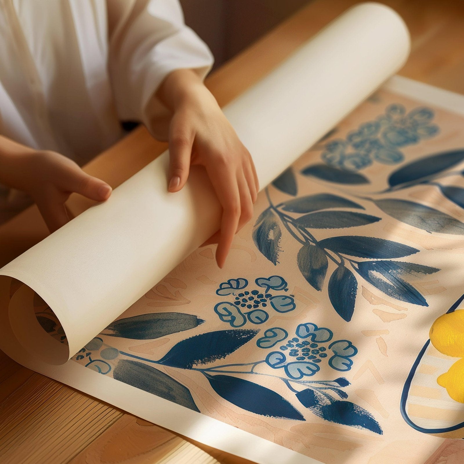 Lemons & Vines Art Print-Skudaboo