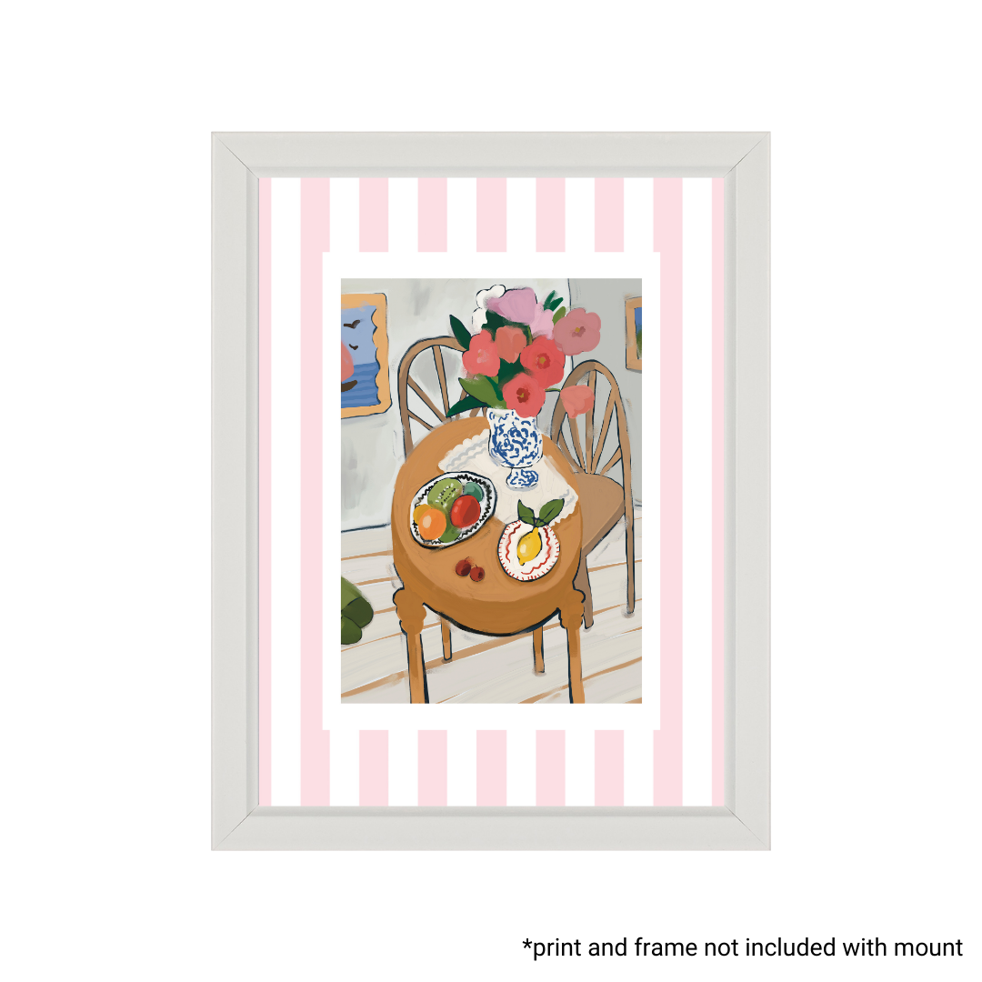 Light Pink Stripe Picture Mount-Skudaboo