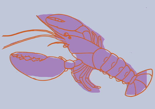 Lobster Line Art Print
