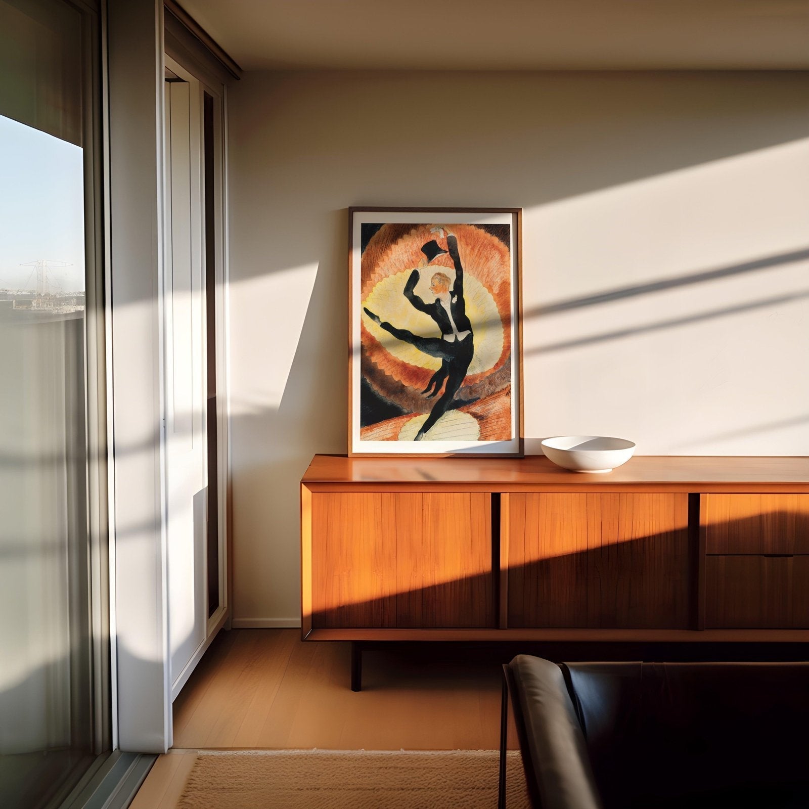 Male Dancer with Top Hat Vintage Art Print-Skudaboo