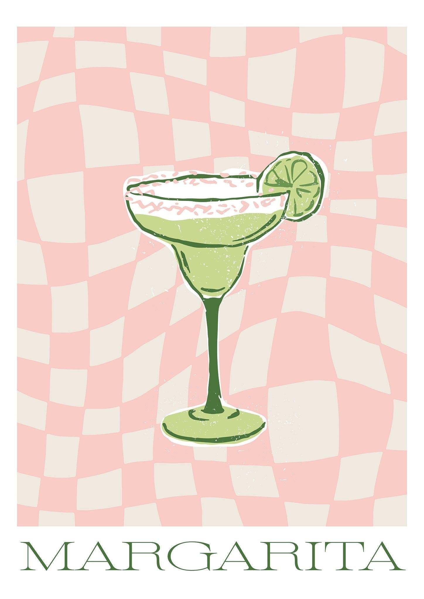 Margarita Cocktail Art Print-Skudaboo