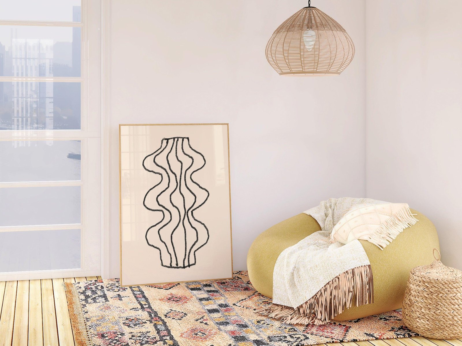 Minimalist Abstract Vase Art Print-Skudaboo
