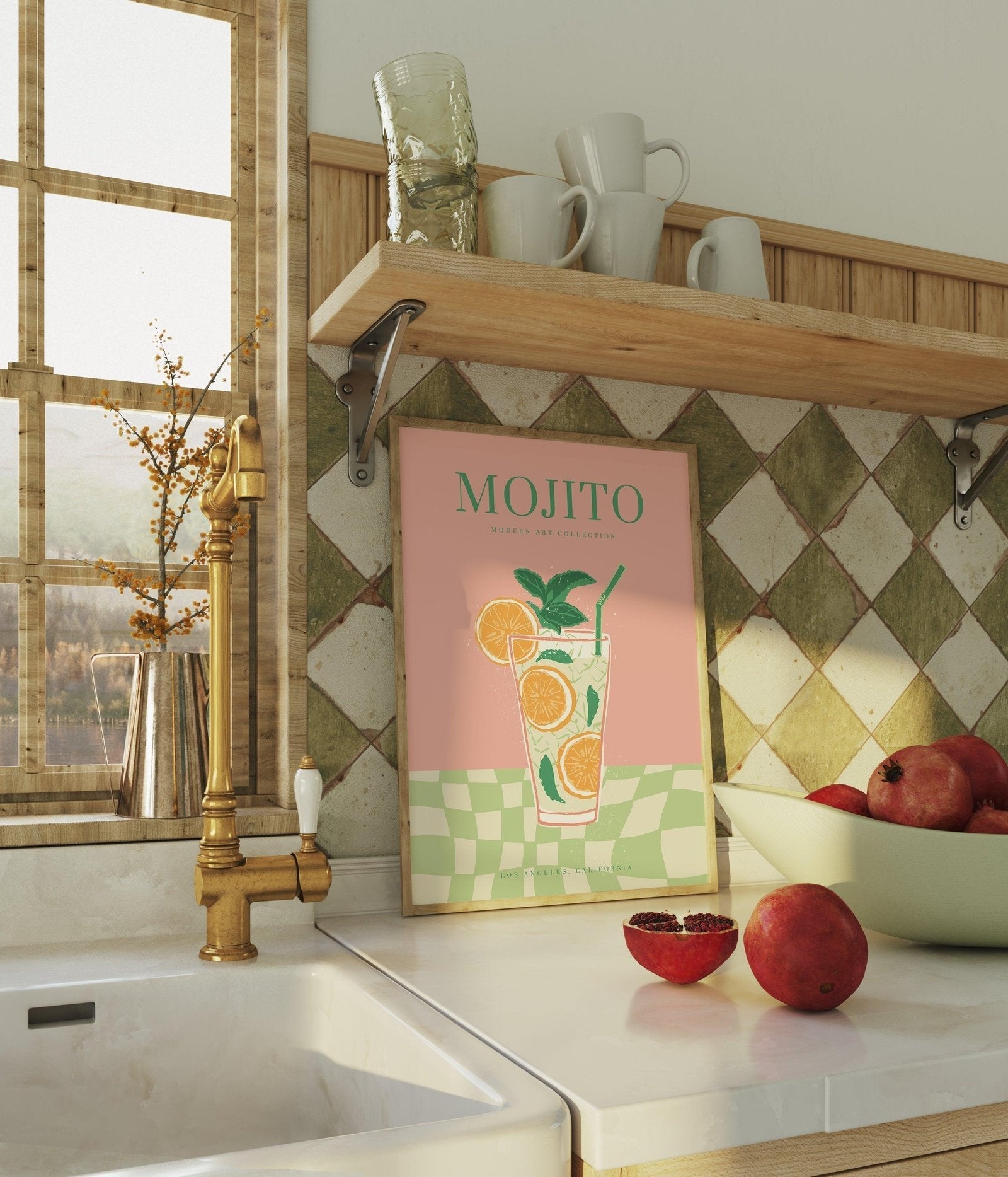 Mojito Cocktail Art Print-Skudaboo