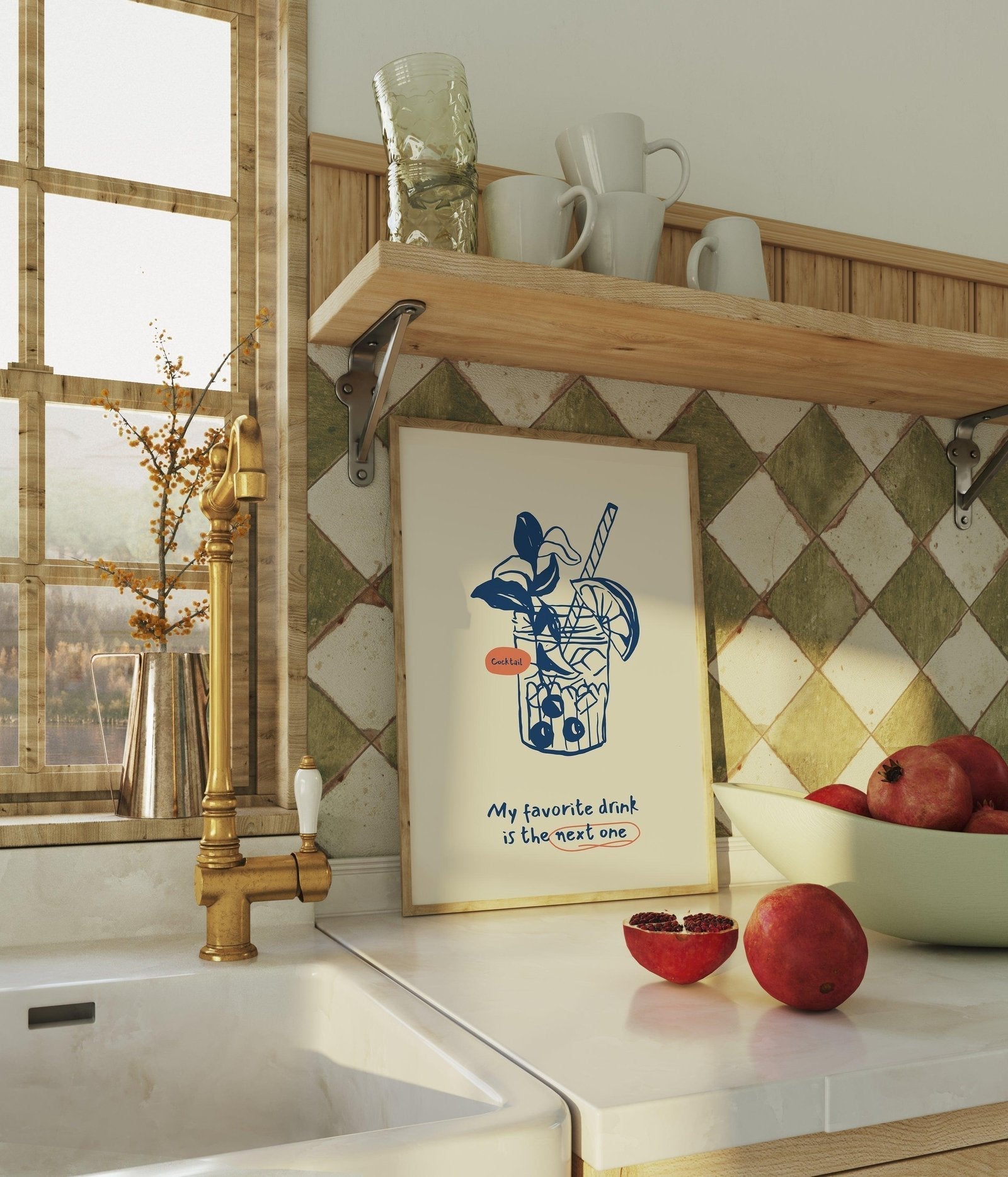 My Favourite Cocktail is the Next One Art Print-Skudaboo