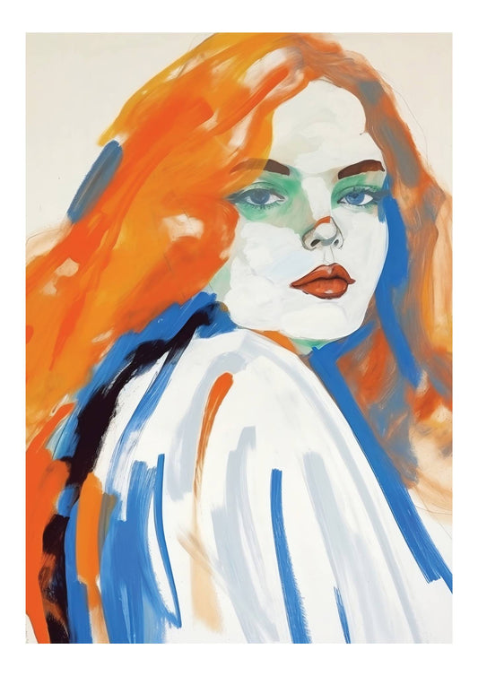 Orange Lady Art Print