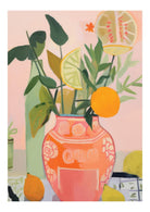 Oranges in a Vase Art Print-Skudaboo