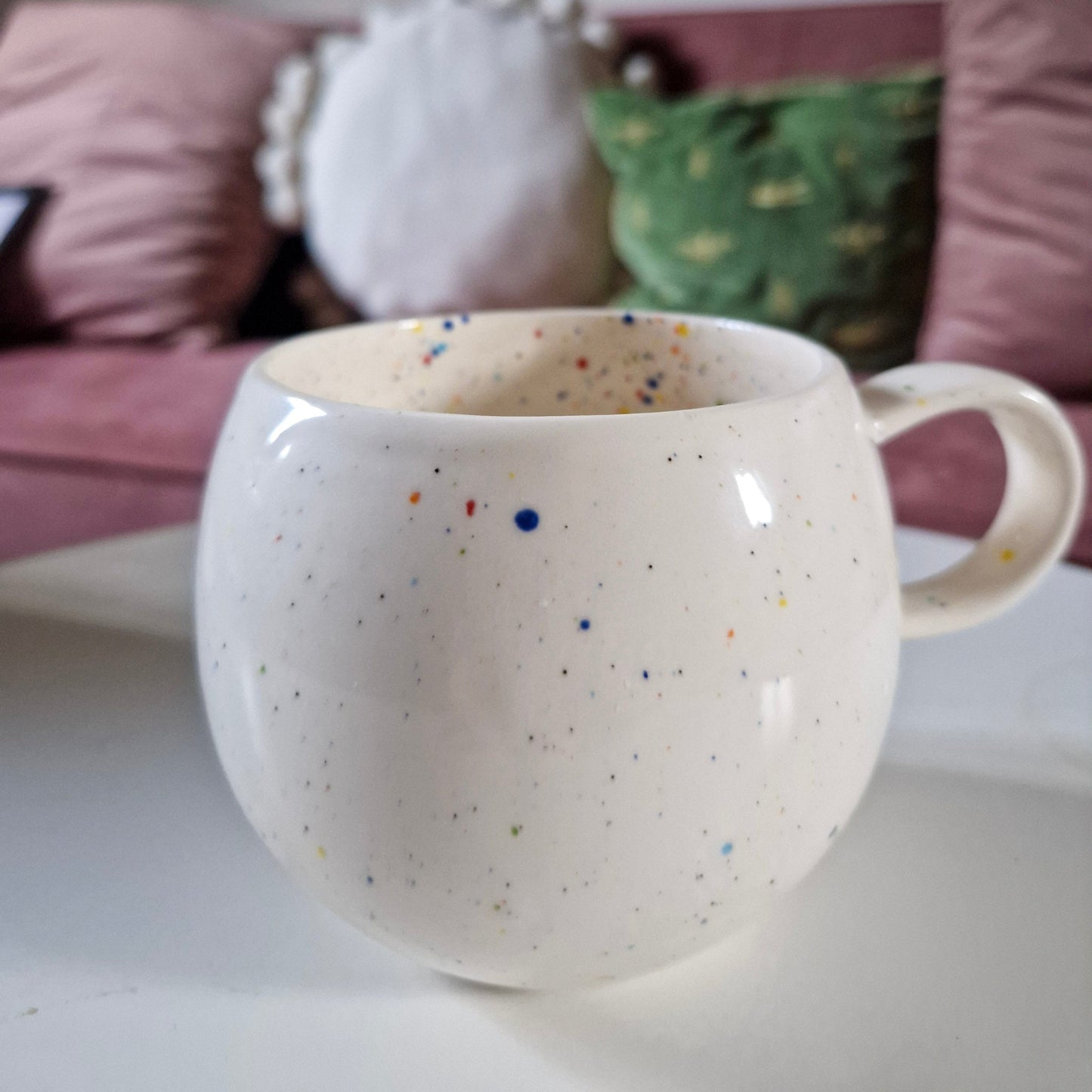 Perfectly Imperfect Ceramic Confetti Ball Mug 500ml