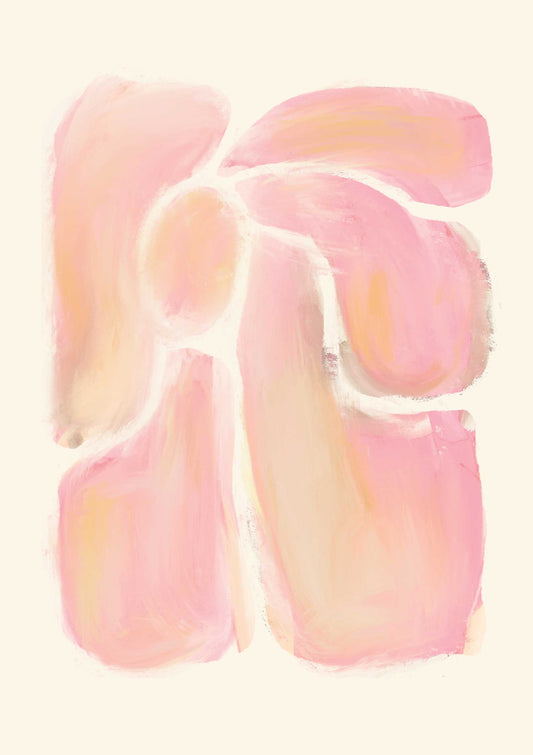 Pink Abstract Flower Art Print