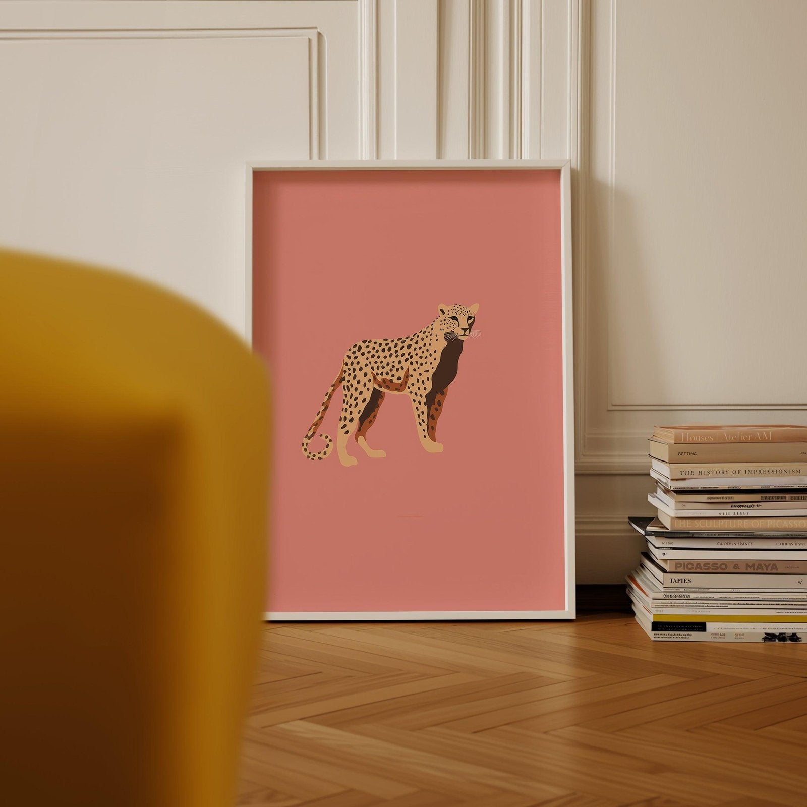 Pink Leopard Art Print-Skudaboo