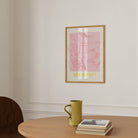 Pink & Red Breakfast Modern Art Print-Skudaboo