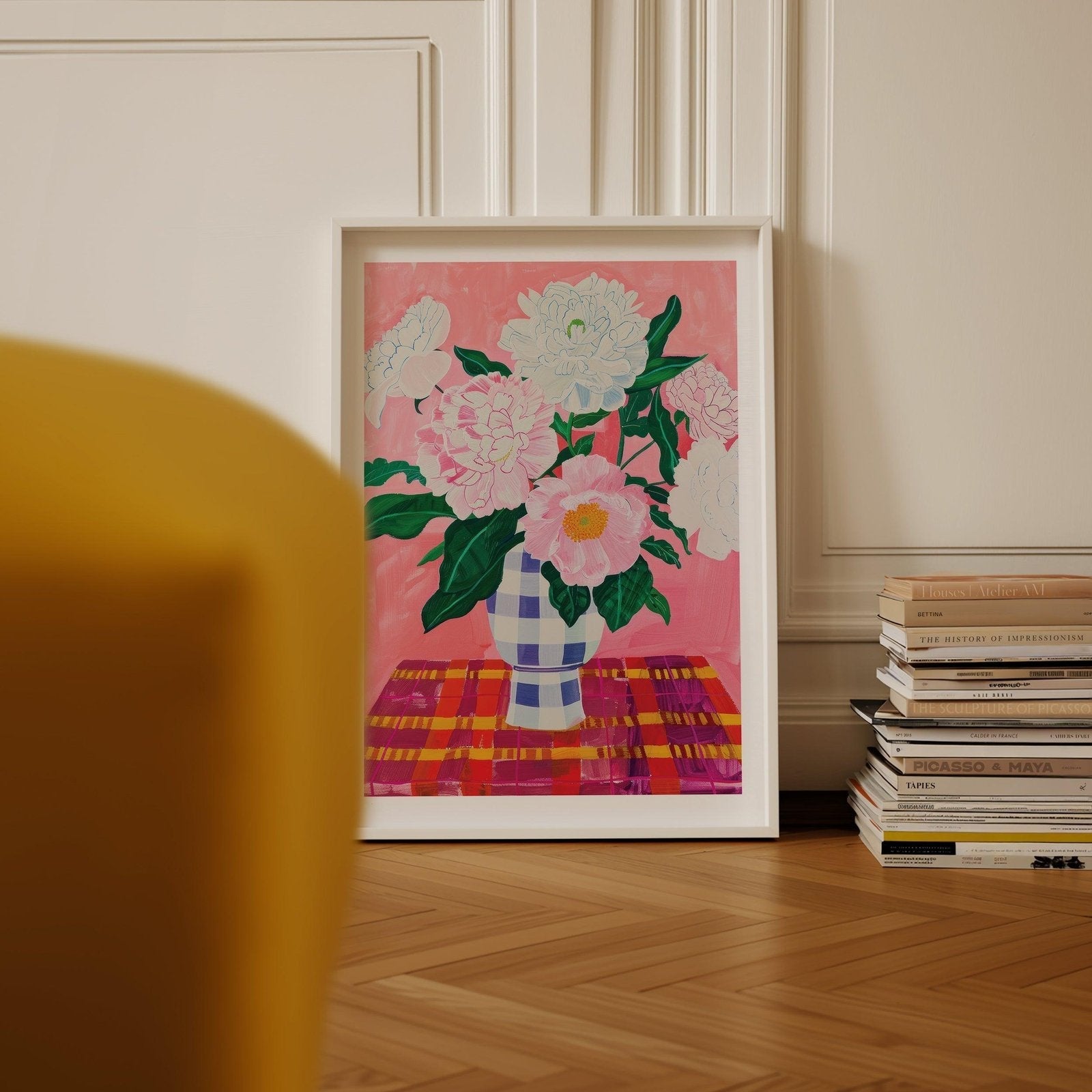 Pink & Red Flowers Art Print-Skudaboo