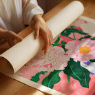 Pink & Red Flowers Art Print-Skudaboo