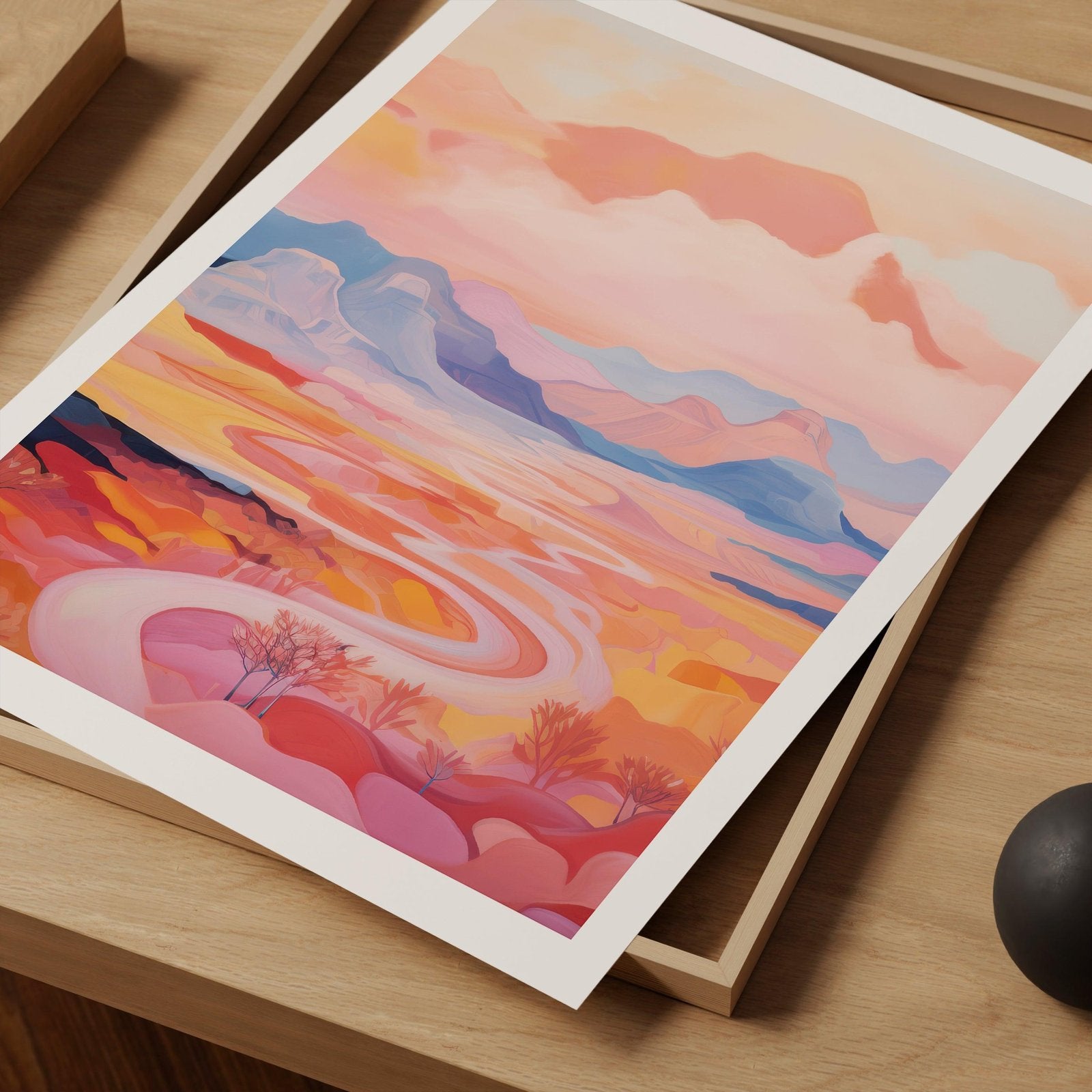 Pink Valley Art Print-Skudaboo