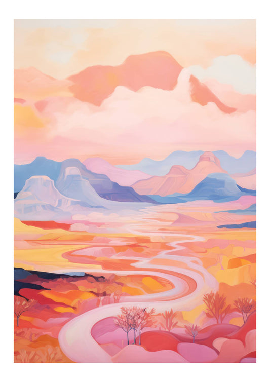 Pink Valley Art Print