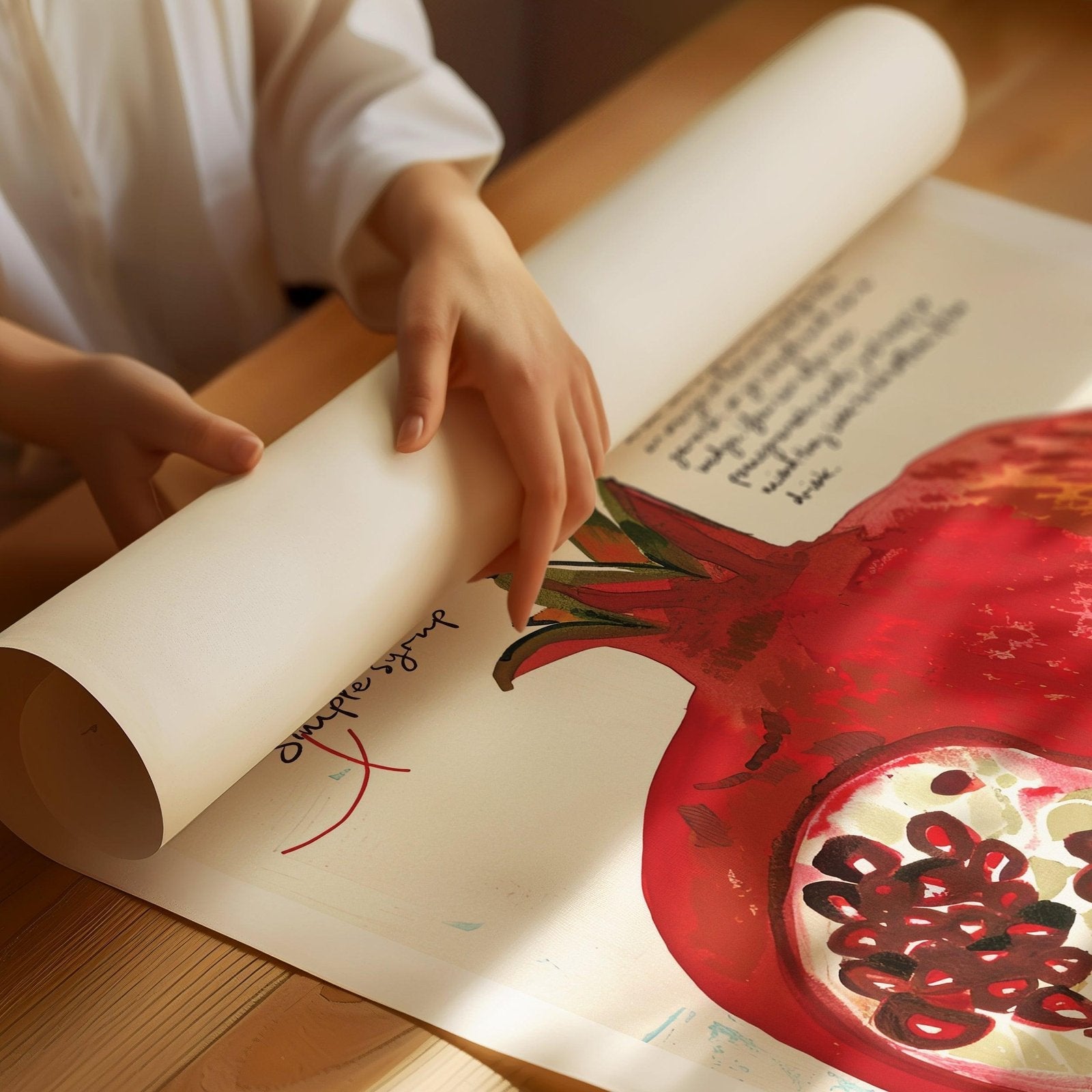 Pomegranate Cocktail Art Print-Skudaboo