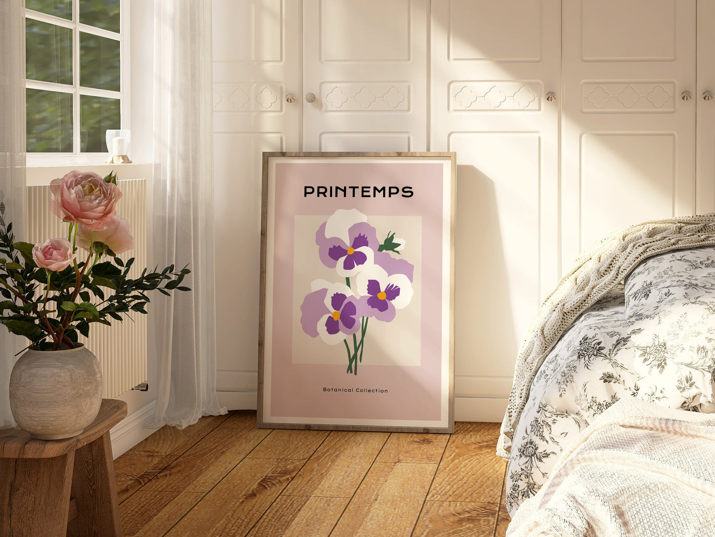 Purple Pansies Art Print