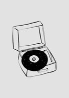 Record Player Art Print-Skudaboo