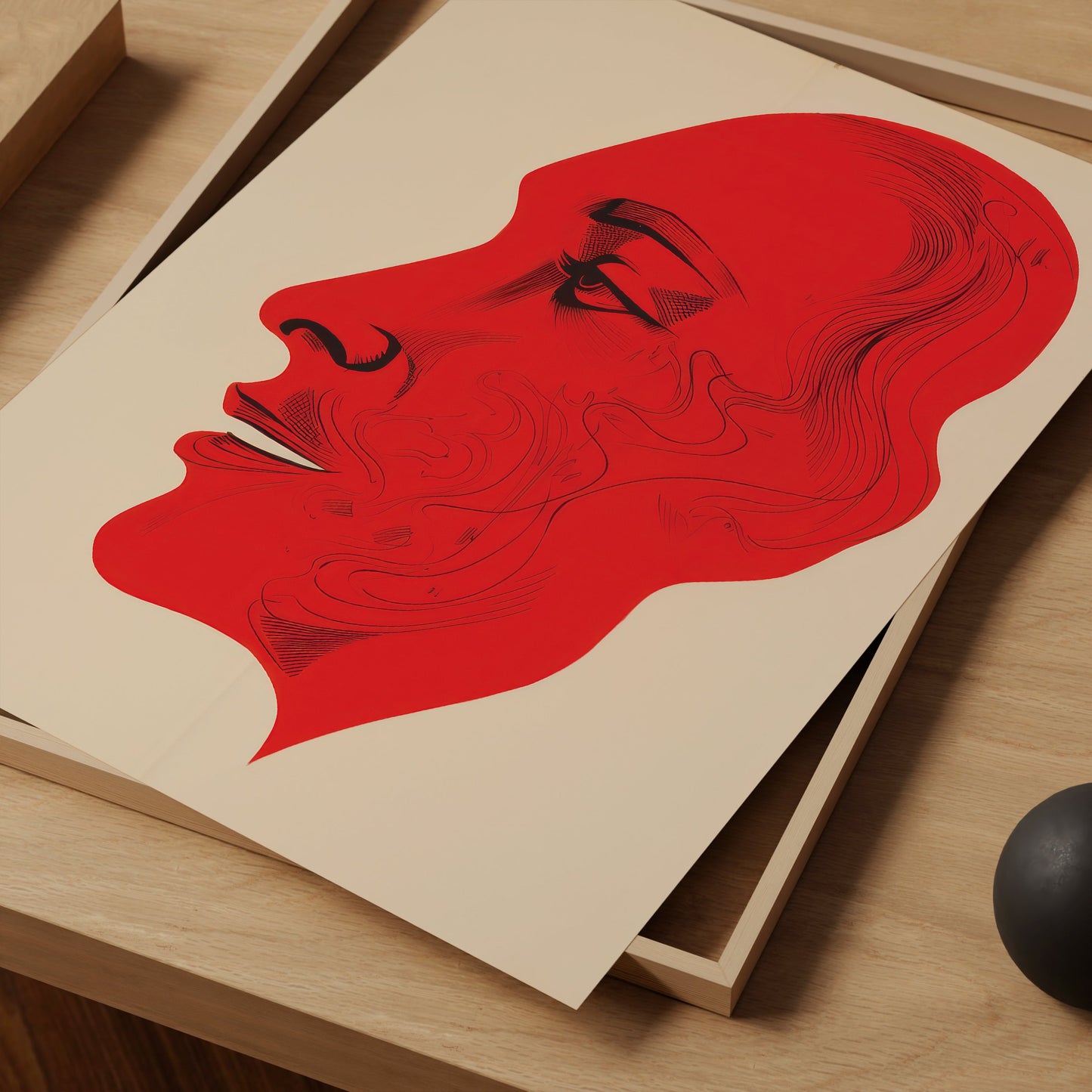 a picture of a woman's face on a piece of paper
