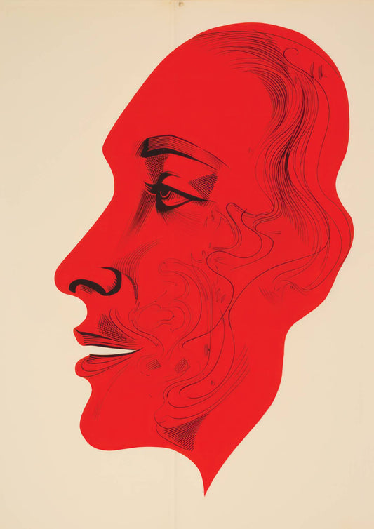 Red Face Art Print