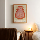 Red & Pink Vase Spring Floral Art Print-Skudaboo