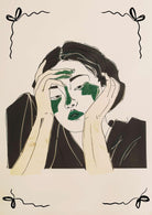 Reflective Woman Art Print-Skudaboo
