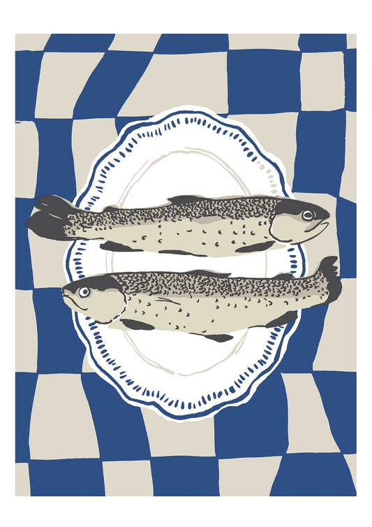 Sardines on a Plate Art Print