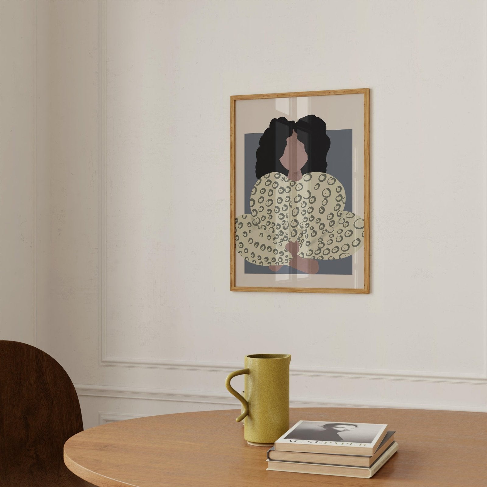 Scandi Style Abstract Female Portrait Art Print-Skudaboo