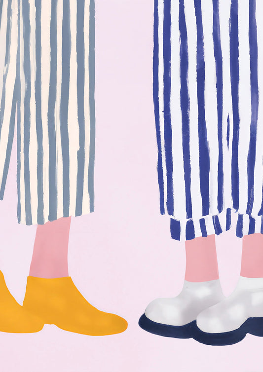 Shoes & Striped Trousers Art Print