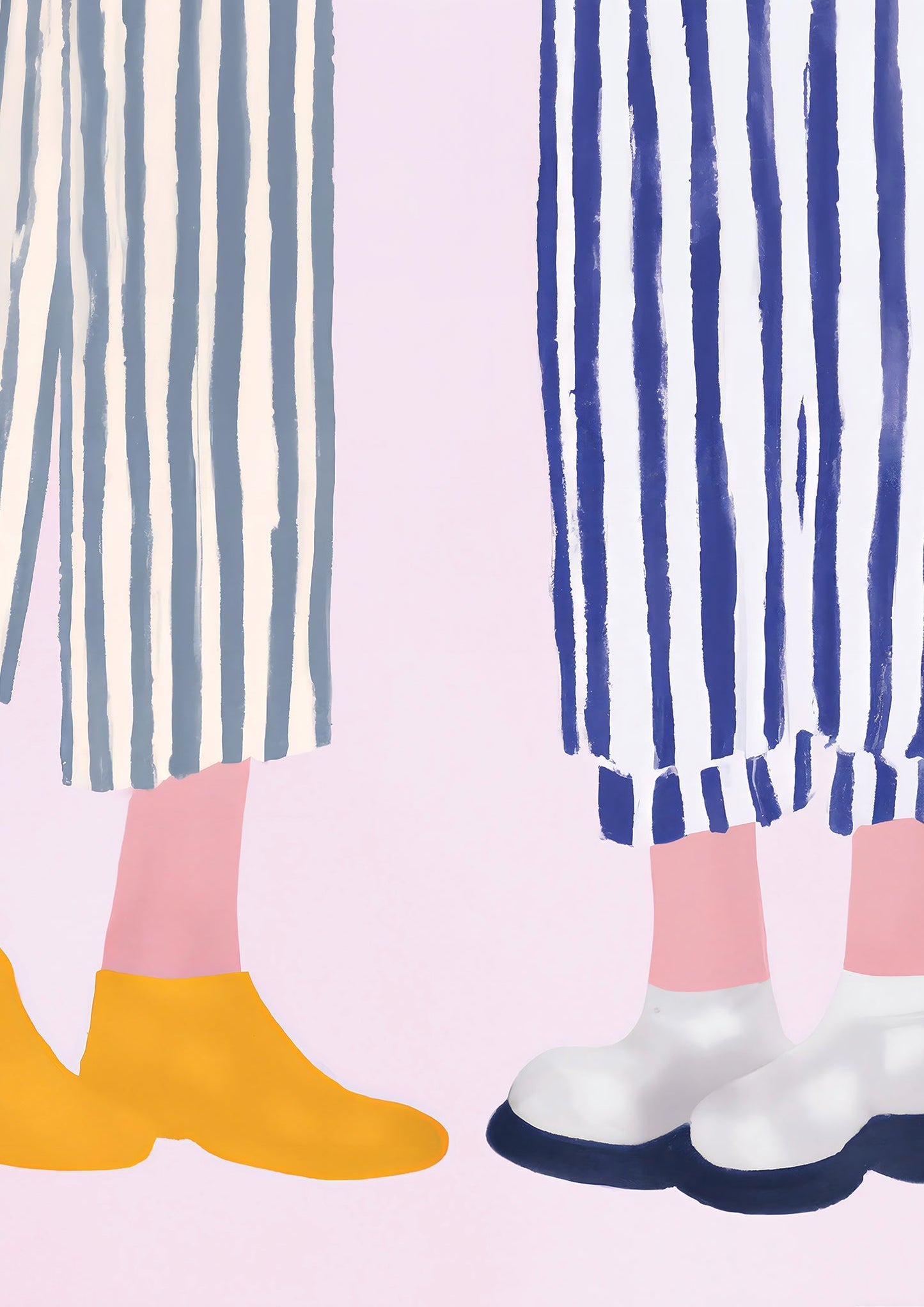 Shoes & Striped Trousers Art Print