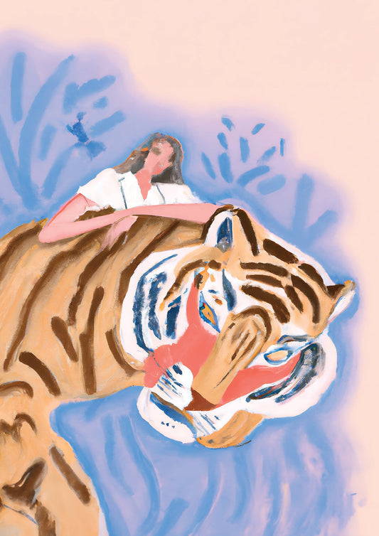 Sleeping Tiger Art Print