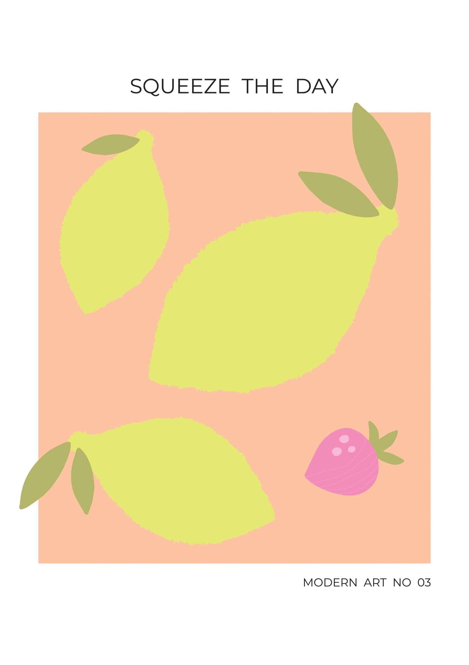 Squeeze the Day Tropical Art print-Skudaboo