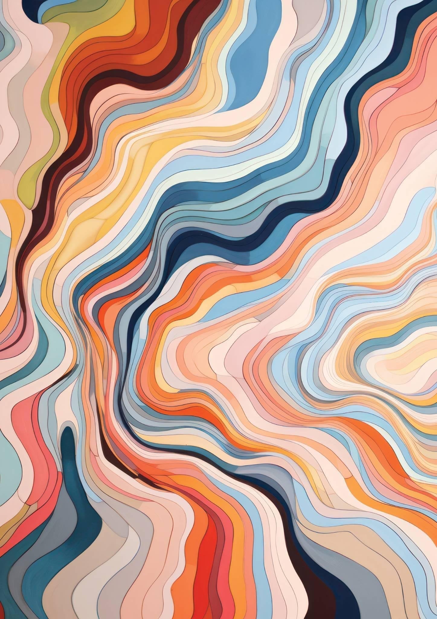 Swirl Pattern Art Print-Skudaboo