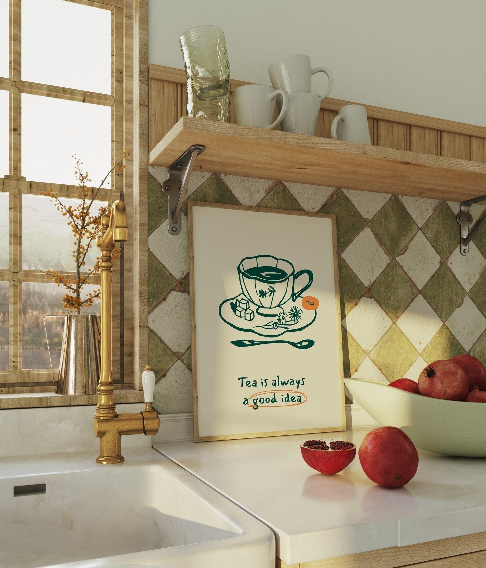 Tea Is Always a Good Idea Art Print-Skudaboo